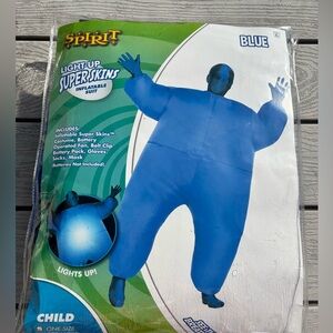 Spirit Halloween Light Up Super Skins Blue Inflatable Children’s One Sz Costume